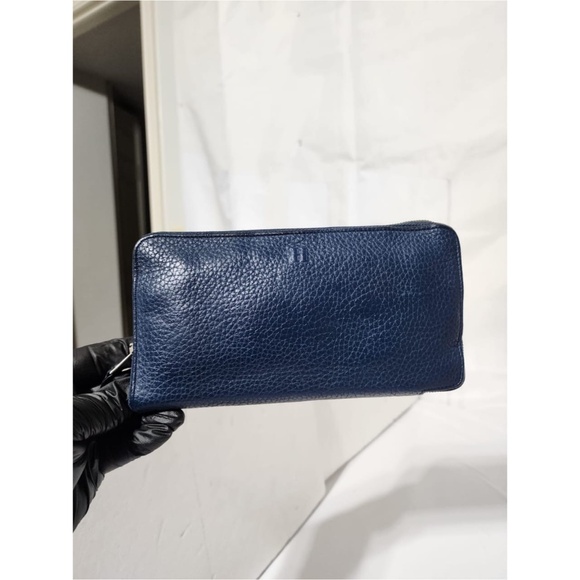 Authentic Hermes Long Azap Epsom Leather Wallet Navy Blue - Picture 1 of 11
